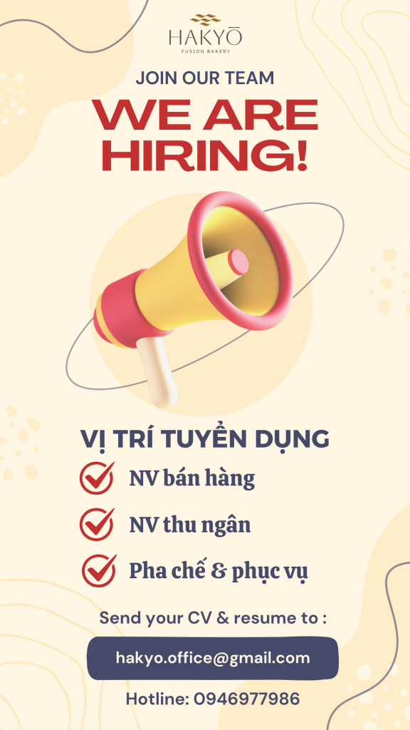 Tiệm Bánh HAKYO Tuyển Dụng