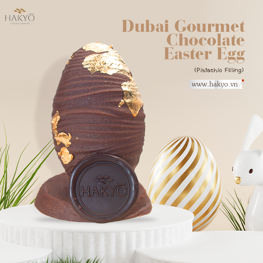 Dubai Gourmet Chocolate Easter Egg (Pistachio Filling)